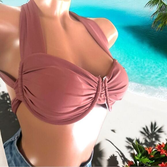 SHEIN Swimwear l Sash Tie Back l Bikini Top l Underwire l M l EUC - Picture 8 of 14